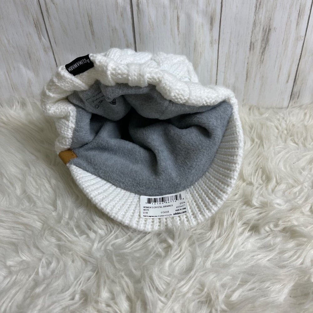 Adidas Crystal Brimmer Hat OS White NWT Climawarm - Picture 9 of 10
